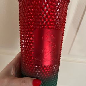 Mickey Mouse Walt Disney World Starbucks Christmas Tumbler with straw. 24oz.